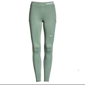 Nike Pro Thermafit Midrise Women's Sage Green Leggings